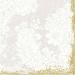 Pappersservett Dunilin - linnekänsla, Royal White med Gulddekor, 40x40 cm, 50 pack